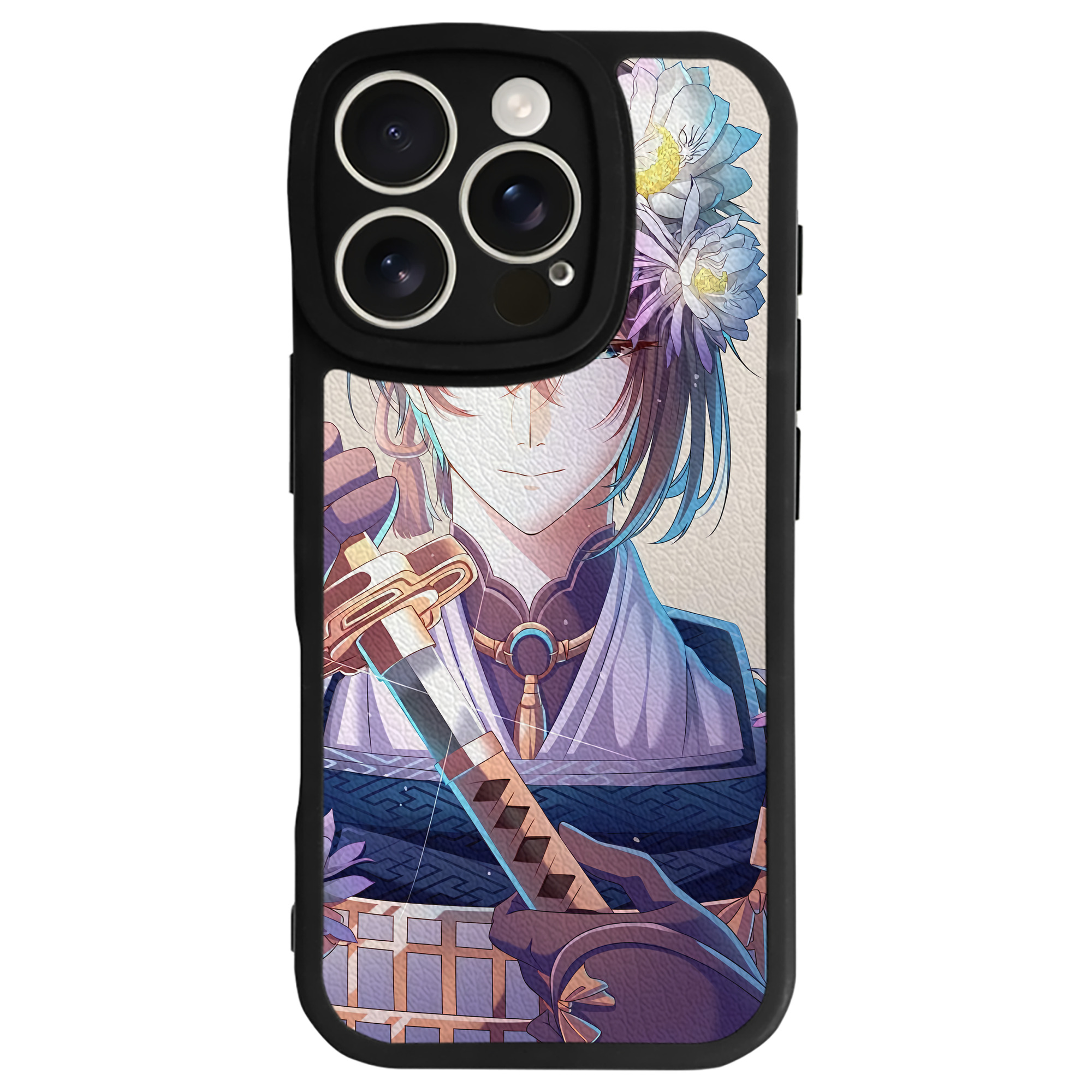 （画像用） 刀剣乱舞 Touken Ranbu 【iPhone 16シリーズ対応】シリコンスマホケース（レザー調） 材質：シリコン
